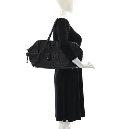 Chanel Deerskin Luxe Ligne Bowler Purple 2 of 13