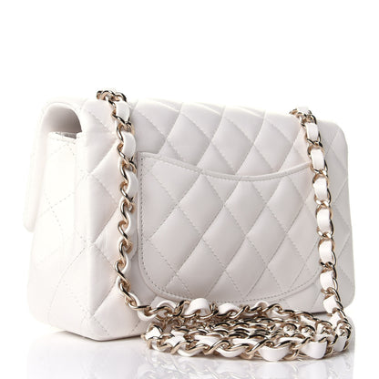 Chanel Lambskin Quilted Mini Rectangular Flap White 2 of 4