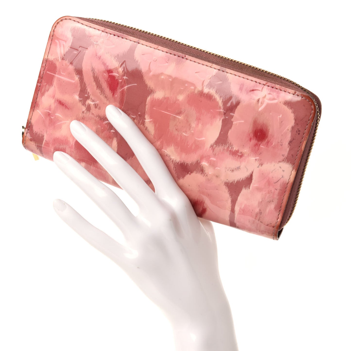 Vernis Ikat Zippy Wallet Rose Velours