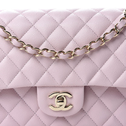 Chanel Caviar Quilted Medium Double Flap Light Pink 10 of 11