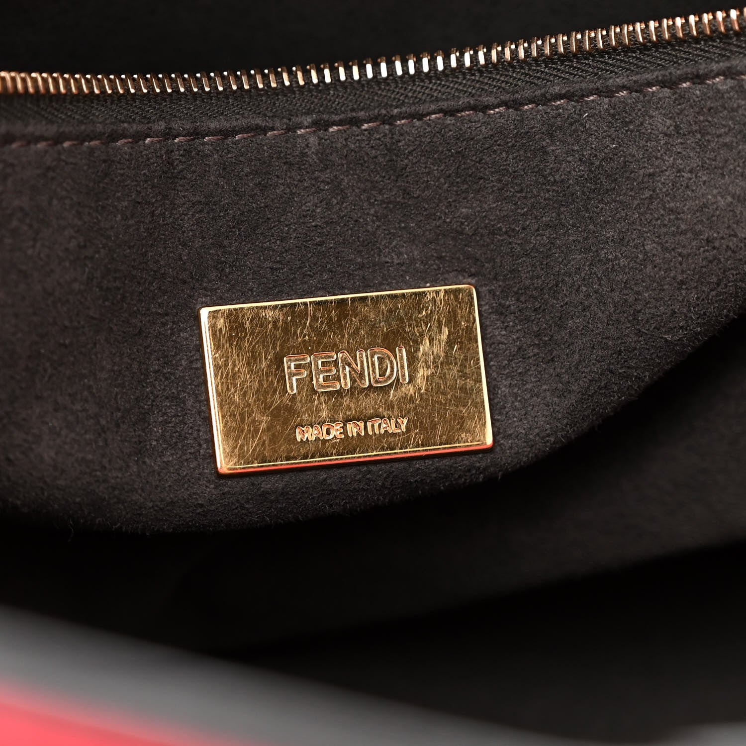Fendi Vitello Glacier Small FF Tote Rosso Cardinale 6 of 10