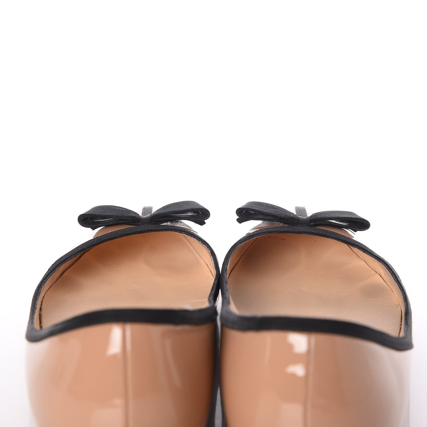 Patent Grosgrain Balinodono Flats 39 Nude Black