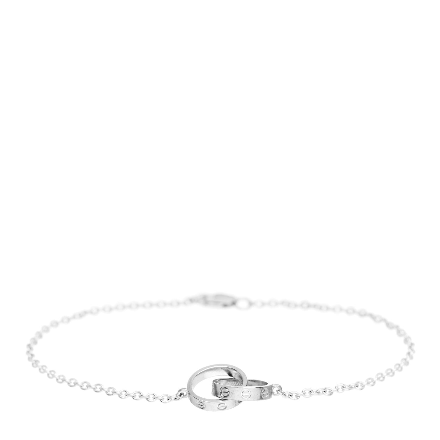 18K White Gold Interlocking LOVE Bracelet