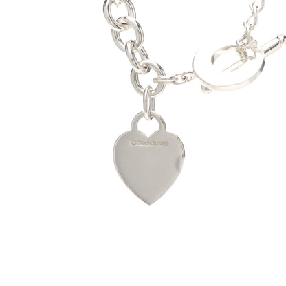 Tiffany Sterling Silver Heart Tag Toggle Necklace 4 of 5