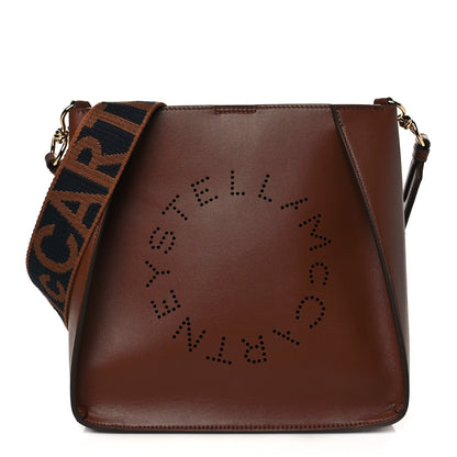Stella McCartney Eco Alter Nappa Perforated Logo Mini Crossbody Cinnamon 1 of 10