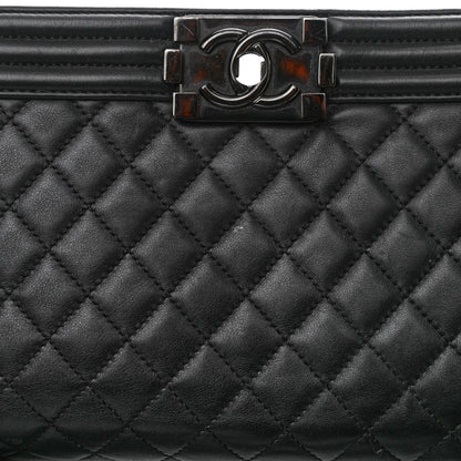 Chanel Calfskin Quilted Medium Boy Flap So Black 10 of 10