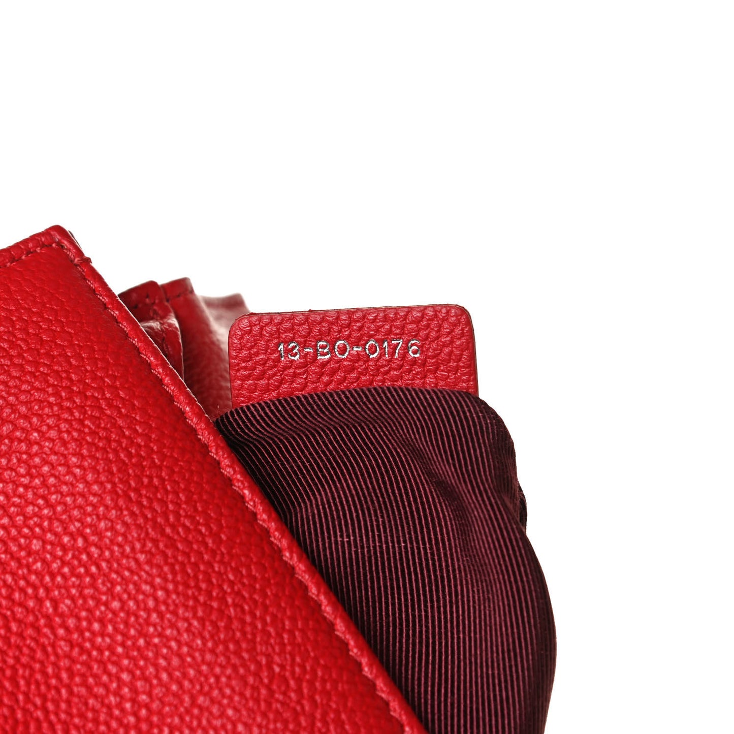 Grained Calfskin Small Diorama Flap Bag Red