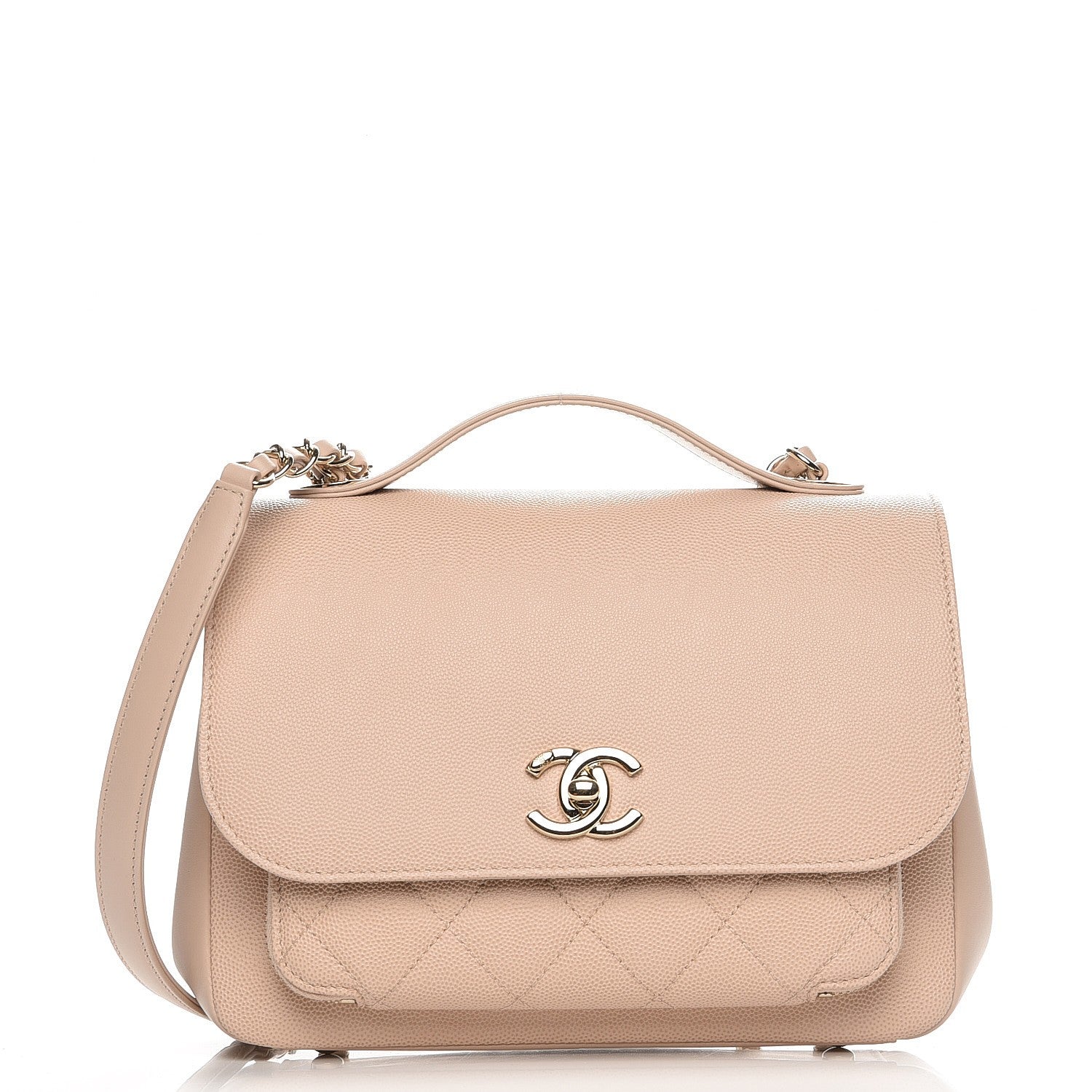 Chanel Caviar Quilted Small Business Affinity Flap Beige 1 of 7
