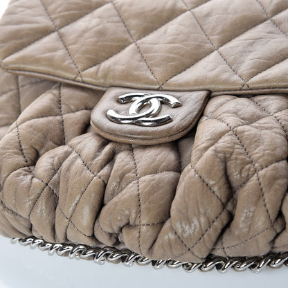 Chanel Washed Lambskin Quilted Medium Chain Around Messenger Taupe 10 of 24