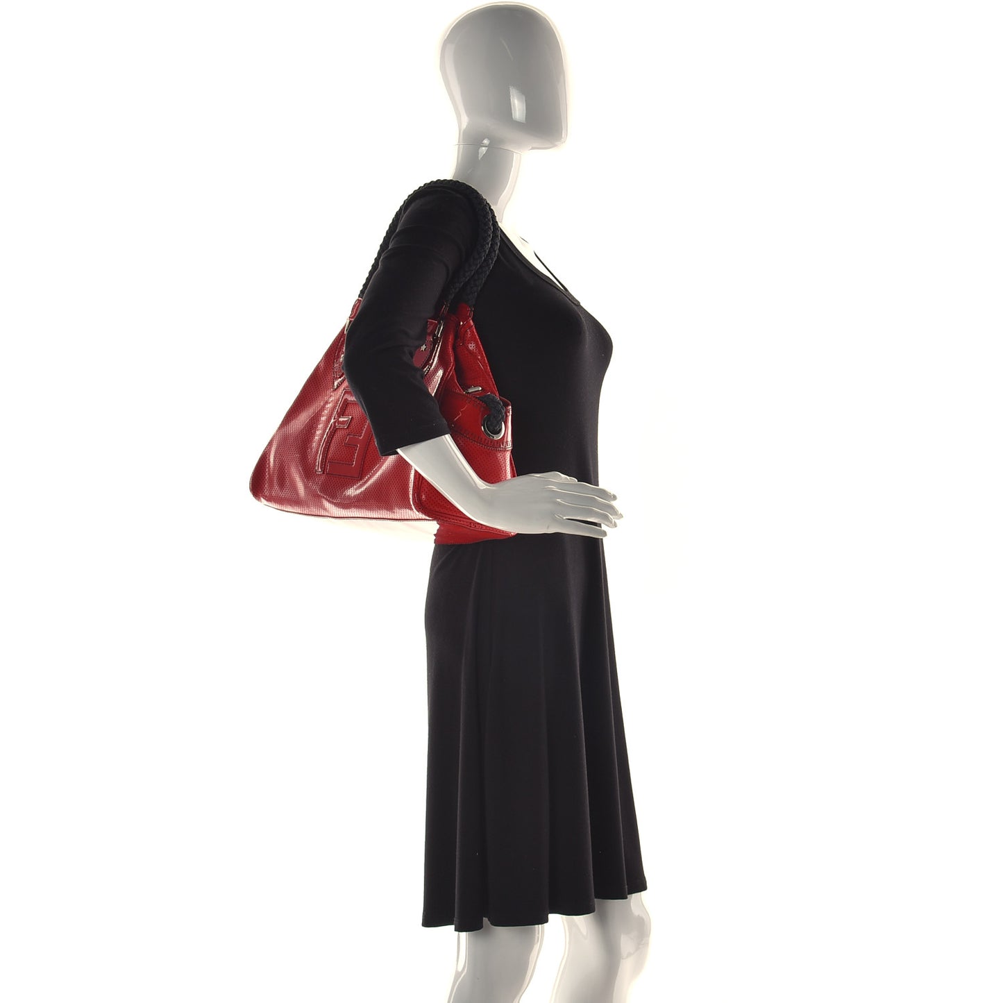 Canvas Patent Grommet De Jour Tote Red