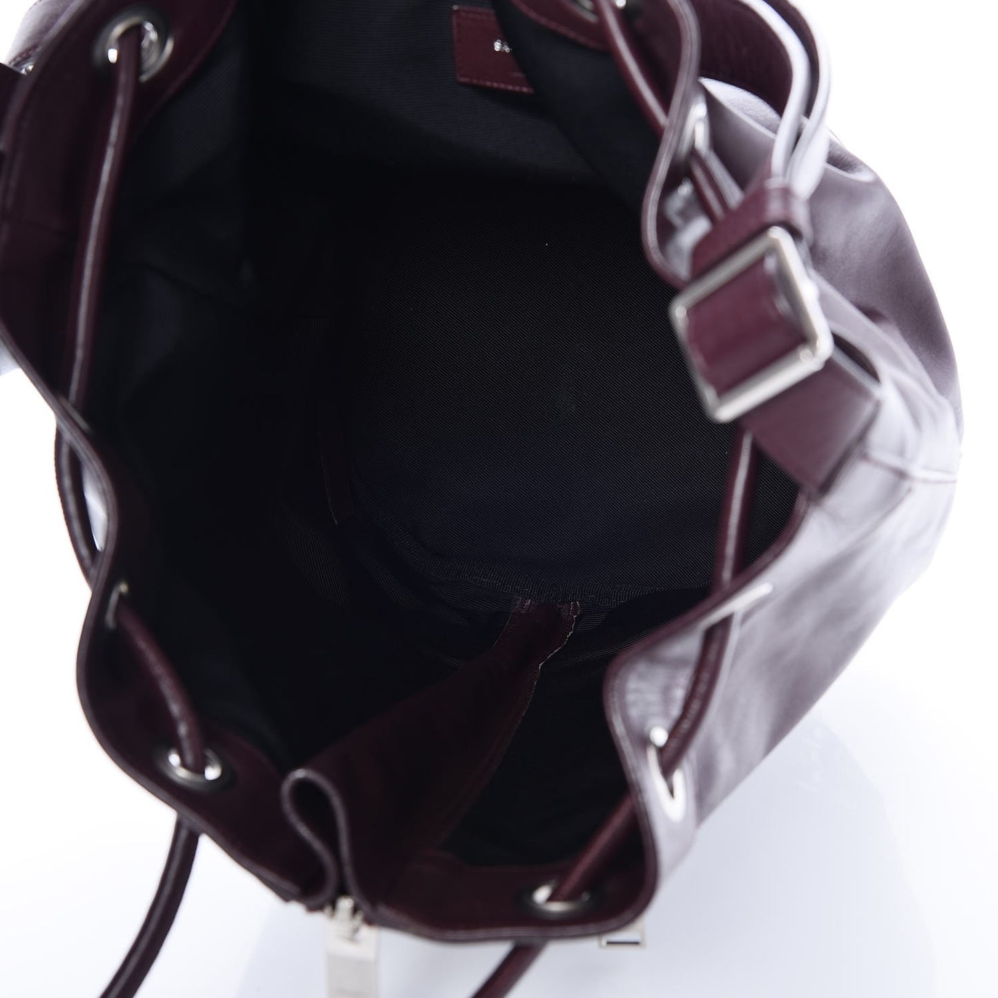 Calfskin Medium Rider Bucket Bag Bordeaux