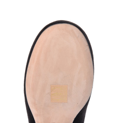 Chanel Kid Suede CC Flats 37.5 Black 10 of 11