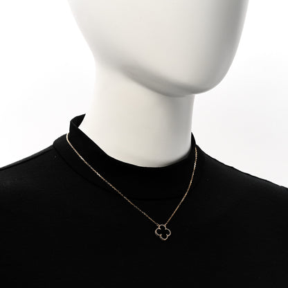 Van Cleef & Arpels 18K Yellow Gold Black Onyx Vintage Alhambra Pendant Necklace 2 of 5
