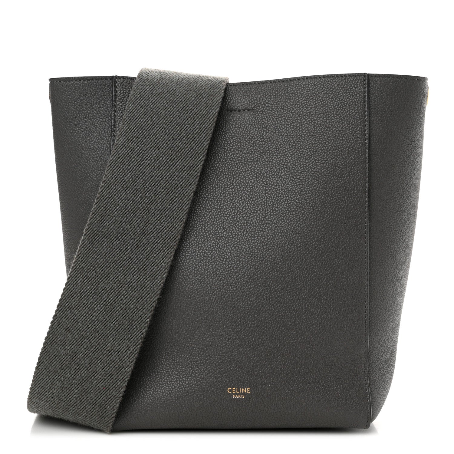 Celine Soft Grained Calfskin Small Sangle Bucket Bag Kohl 1 of 15