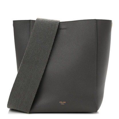 Celine Soft Grained Calfskin Small Sangle Bucket Bag Kohl 1 of 15