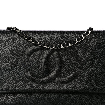 Chanel Caviar Timeless CC Wallet On Chain WOC Black 8 of 10