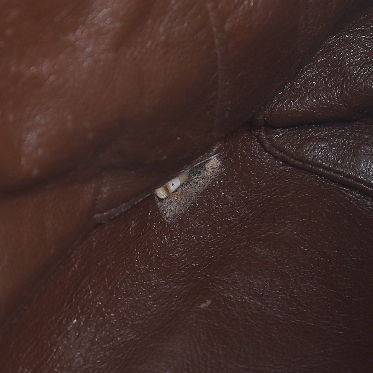 Lambskin Vertical Quilt Maxi Flap Brown