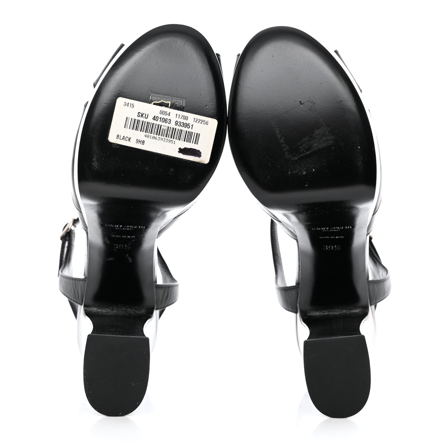Goatskin Candy 80 Platform Sandals 39.5 Black