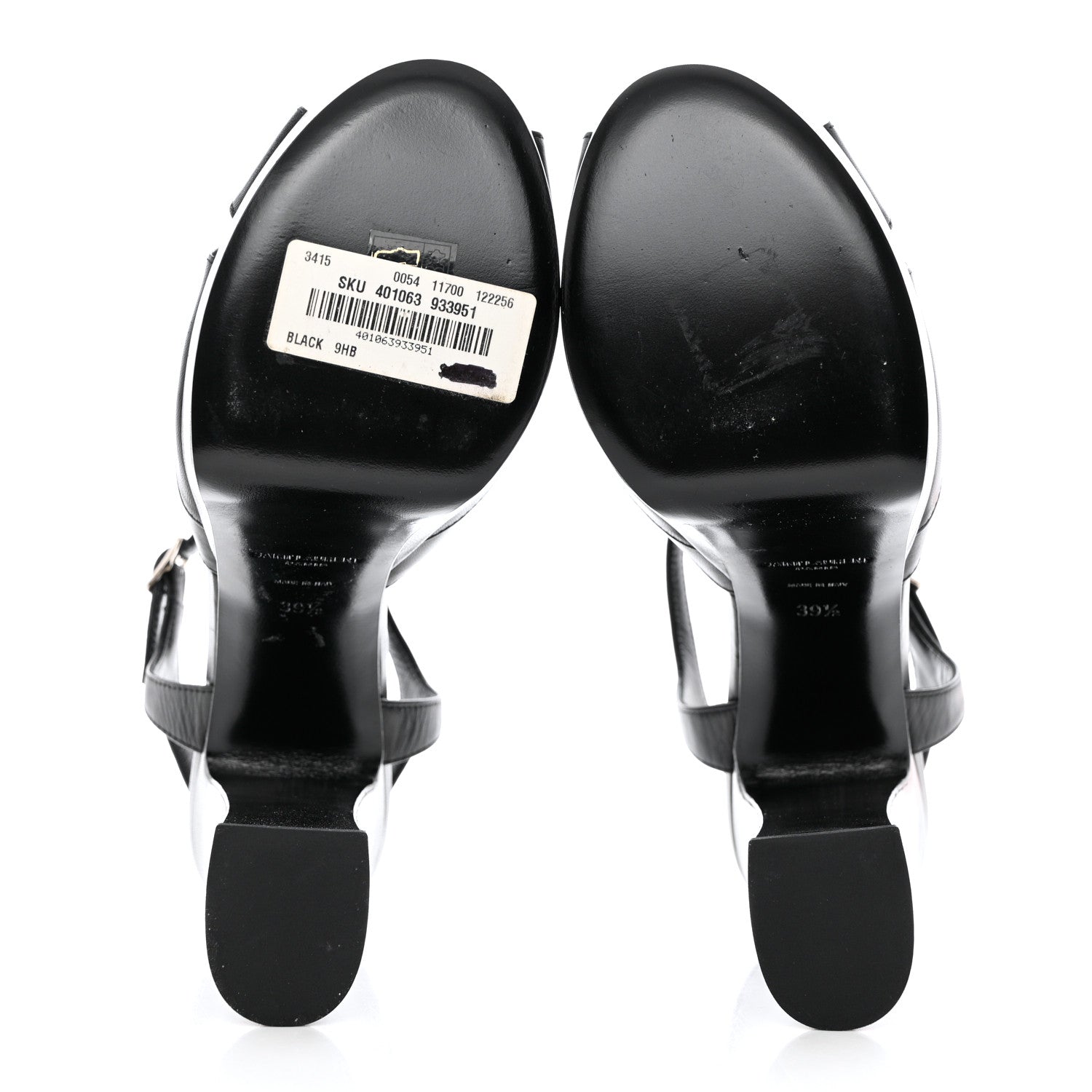 Saint Laurent Goatskin Candy 80 Platform Sandals 39.5 Black 5 of 9