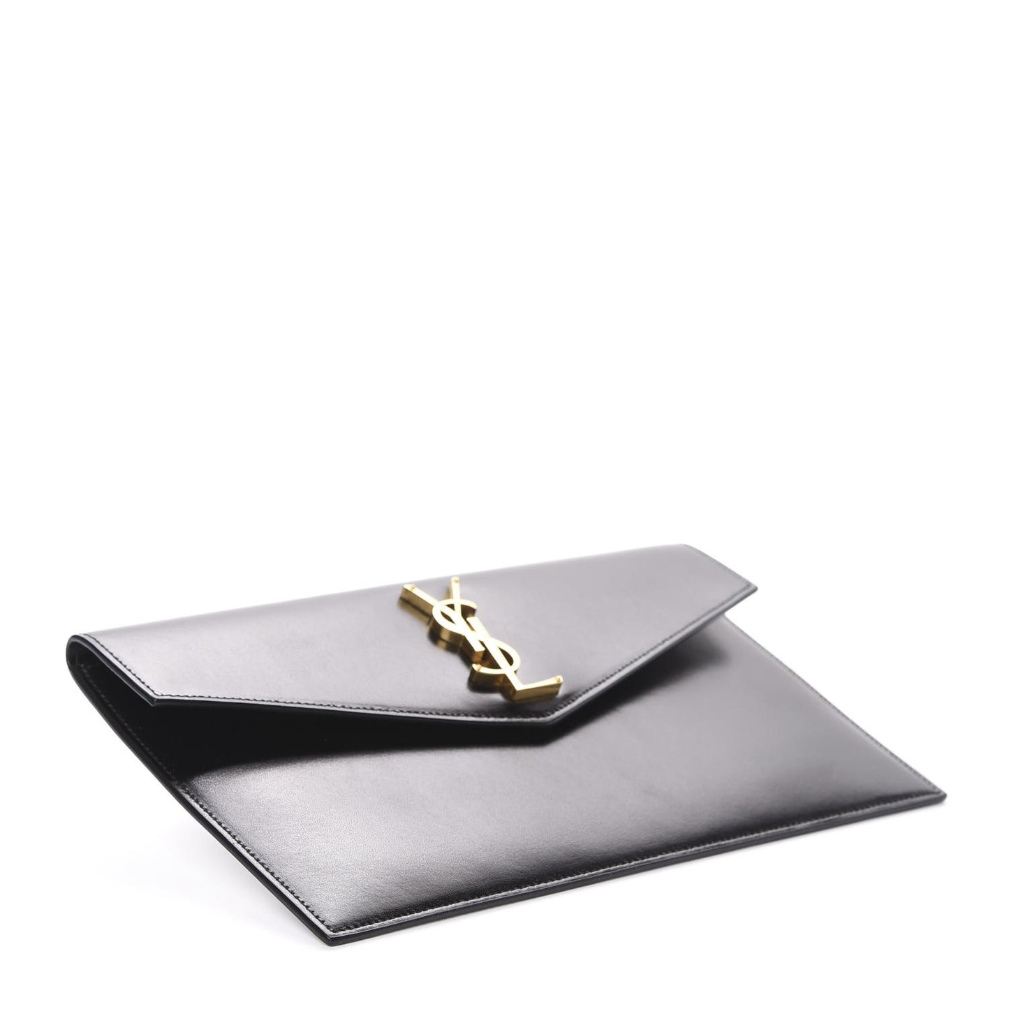 Smooth Shiny Calfskin Monogram Uptown Pouch Black