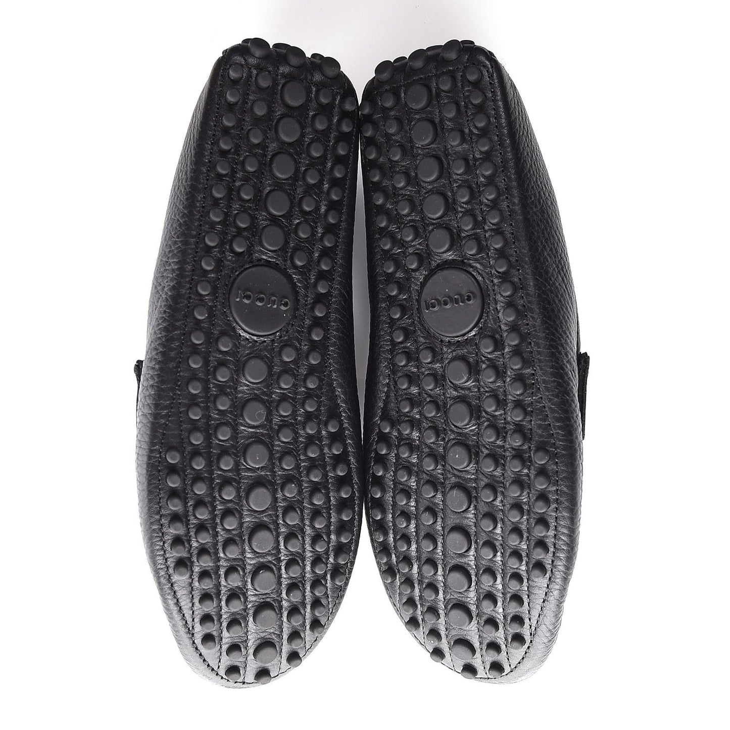 Road Calfskin Web Womens Horsebit Driver Loafers 35.5 Black