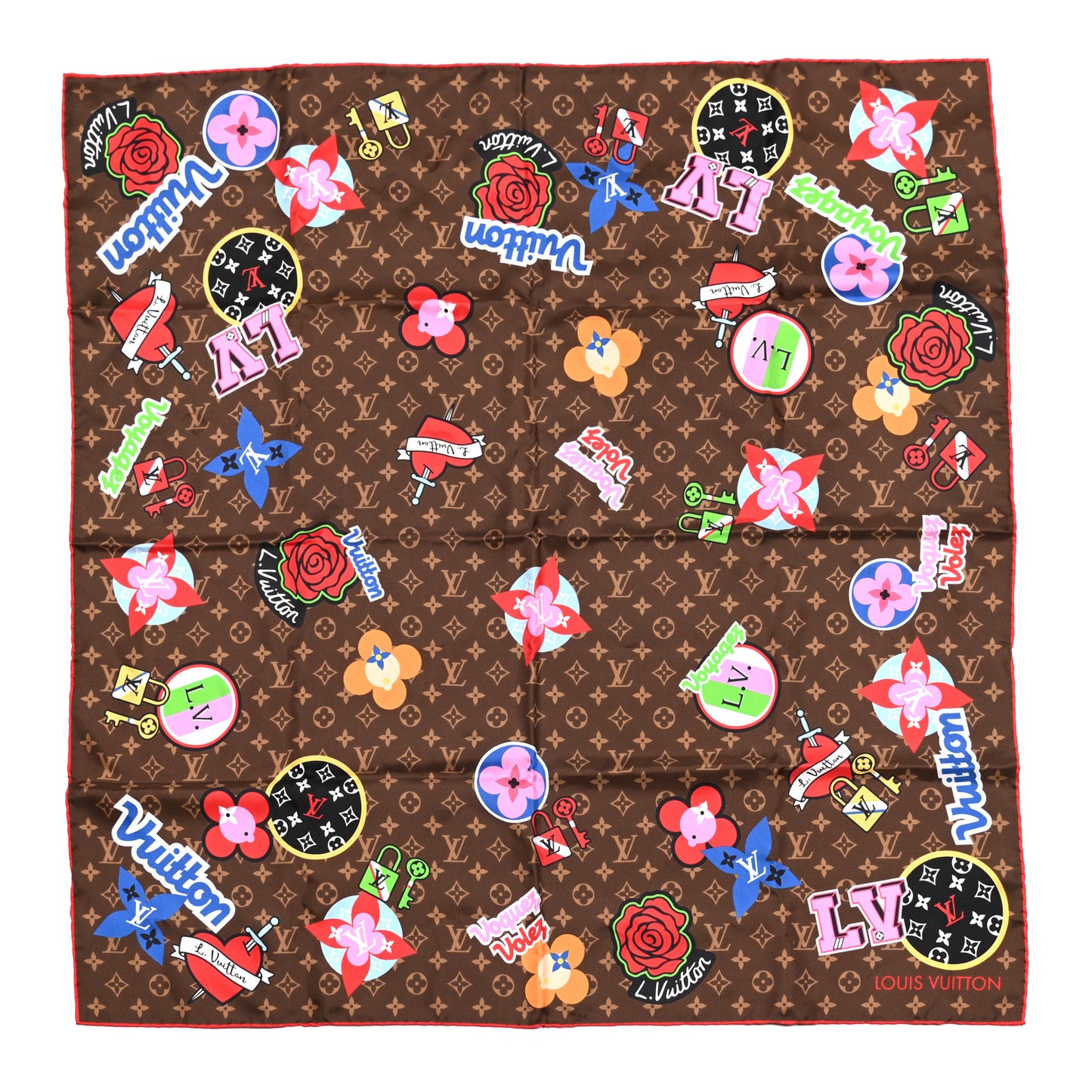Silk World Tour Square Scarf Multicolor