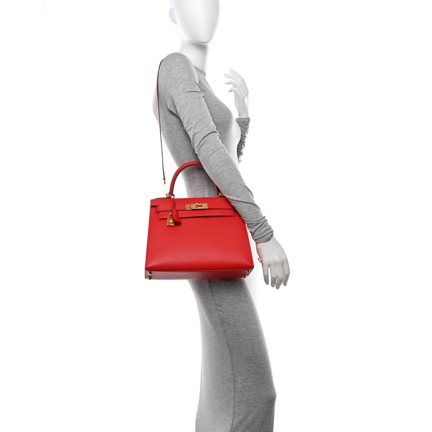 Hermes Epsom Kelly Sellier 28 Rouge de Coeur 2 of 11