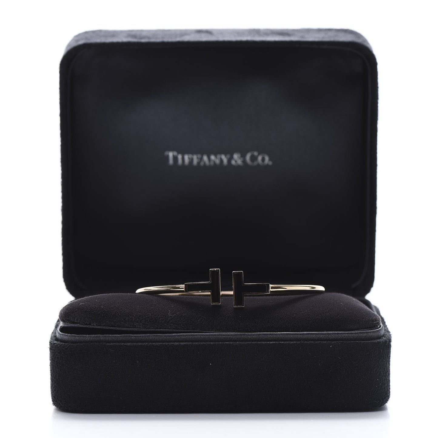 18K Rose Gold Black Onyx T Wire Bracelet