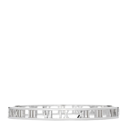 Tiffany Sterling Silver Narrow Atlas Open Bangle Bracelet 1 of 4