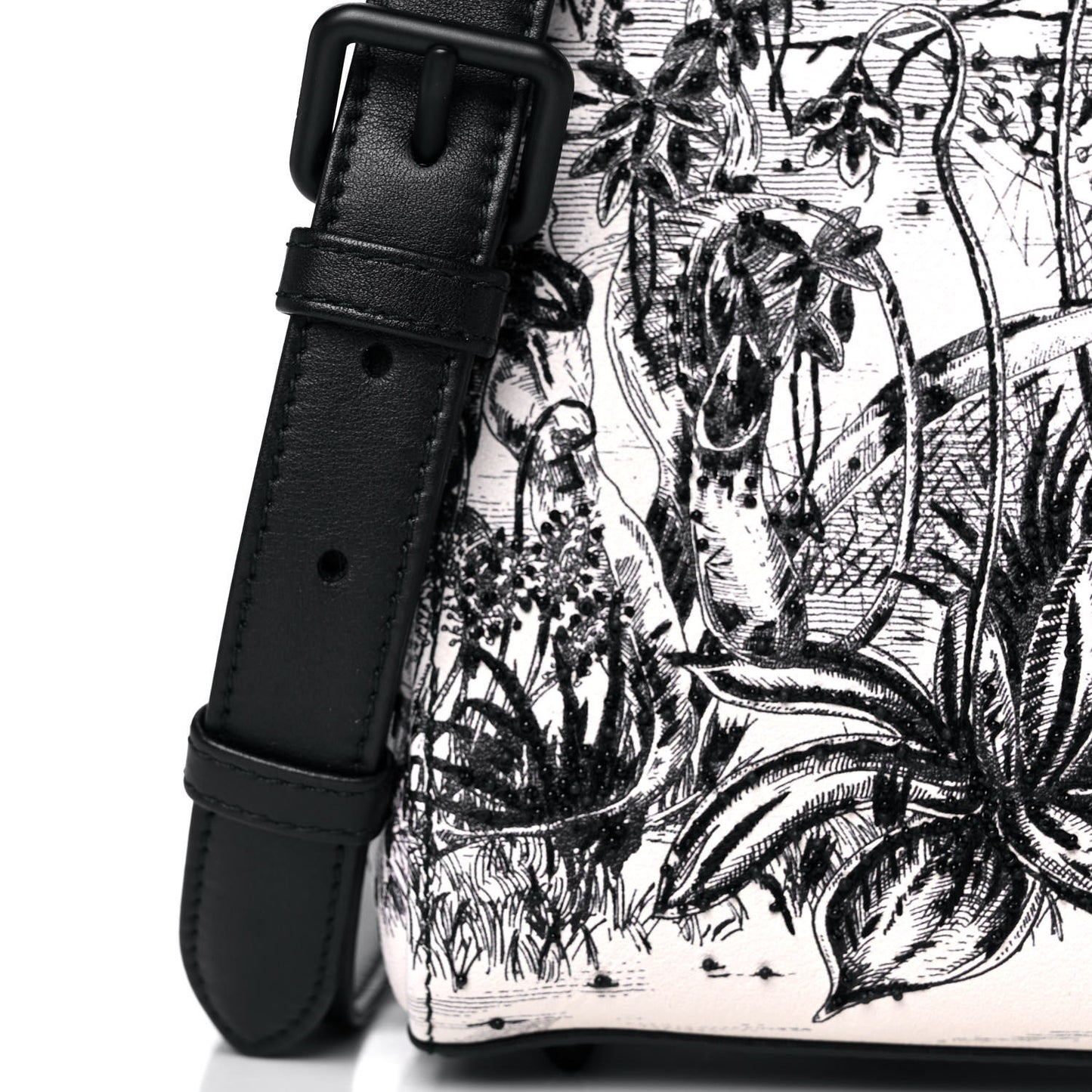 Ultra Matte Embroidered Medium Lady Dior Black