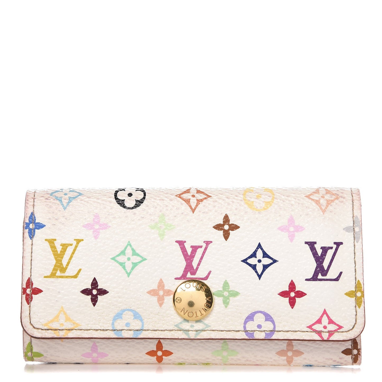 Monogram Multicolor Multicles 4 Key Holder White Litchi