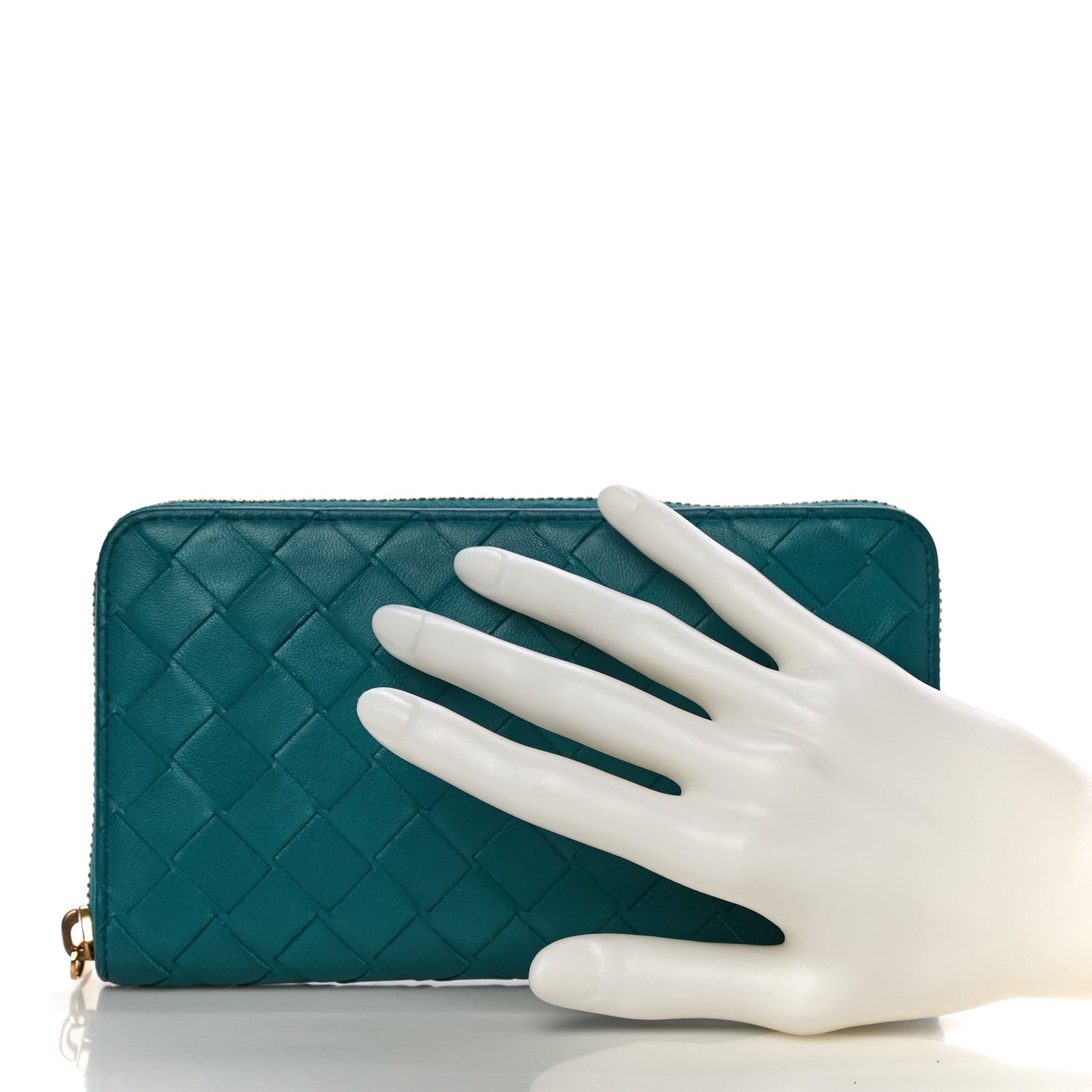 Bottega Veneta Nappa Intrecciato Zip Around Wallet Mallard 2 of 10