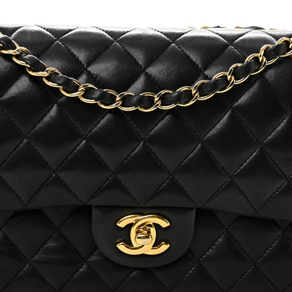 Chanel Lambskin Quilted Medium Double Flap Black 8 of 11