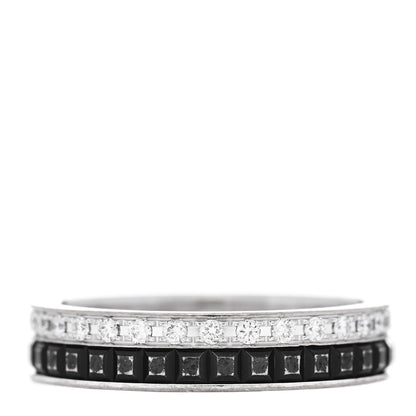Boucheron 18K White Gold PVD Diamond Quatre Black Edition Wedding Band Ring 48 4.5 1 of 6