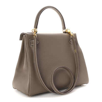 Hermes Togo Kelly Retourne 28 Etoupe 3 of 10