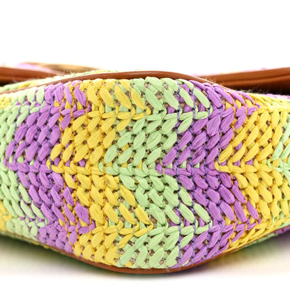Gucci Calfskin Raffia Woven Small GG Marmont Shoulder Bag Multicolor 10 of 10
