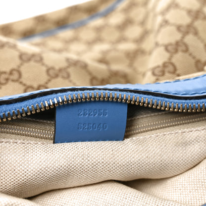 Gucci Monogram Medium Sukey Hobo Blue 7 of 10