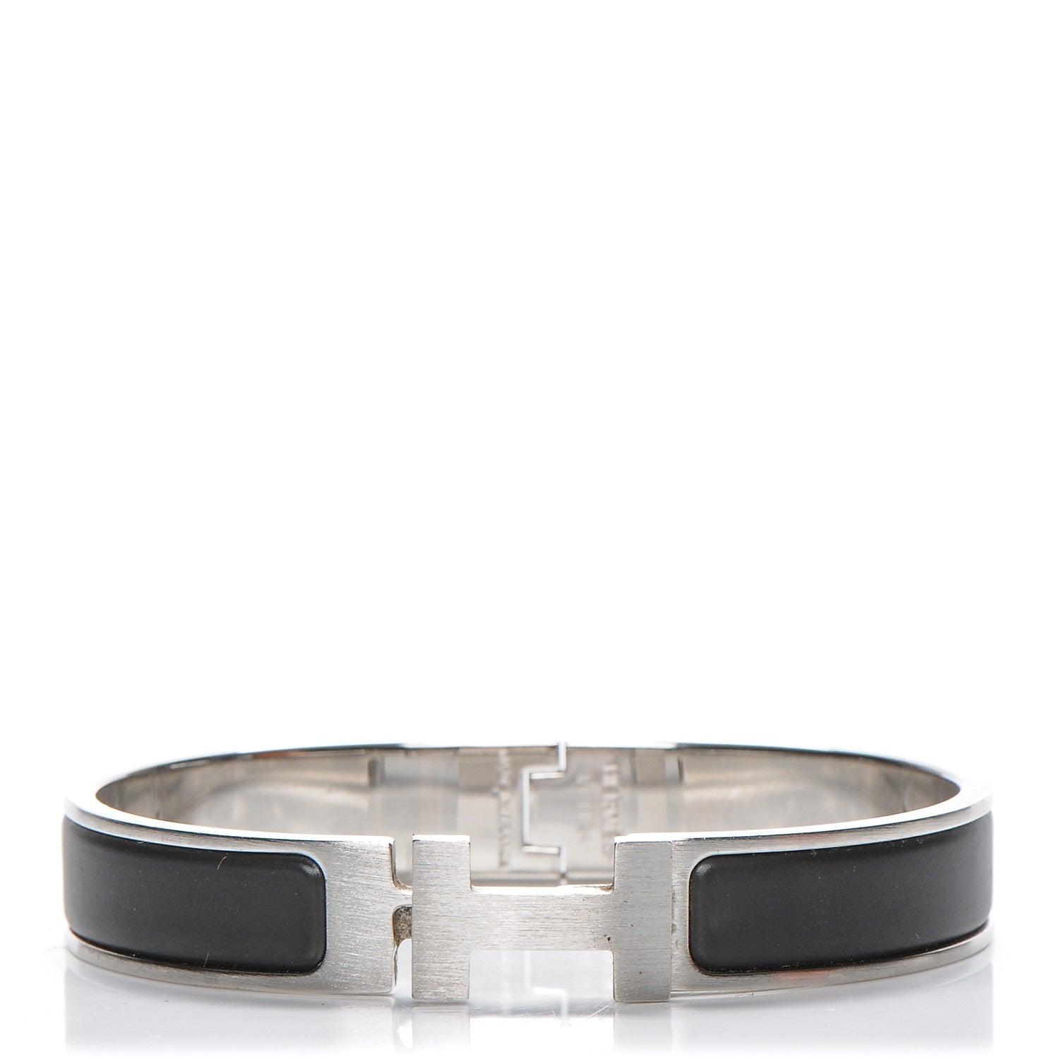 Hermes Matte Enamel Narrow Clic Clac HH Bracelet GM Black 1 of 4