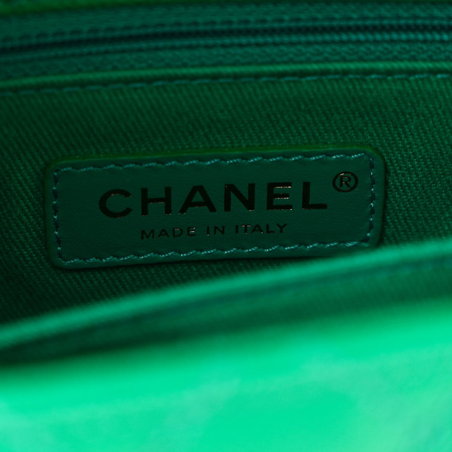 Caviar Quilted Mini Coco Handle Flap Green