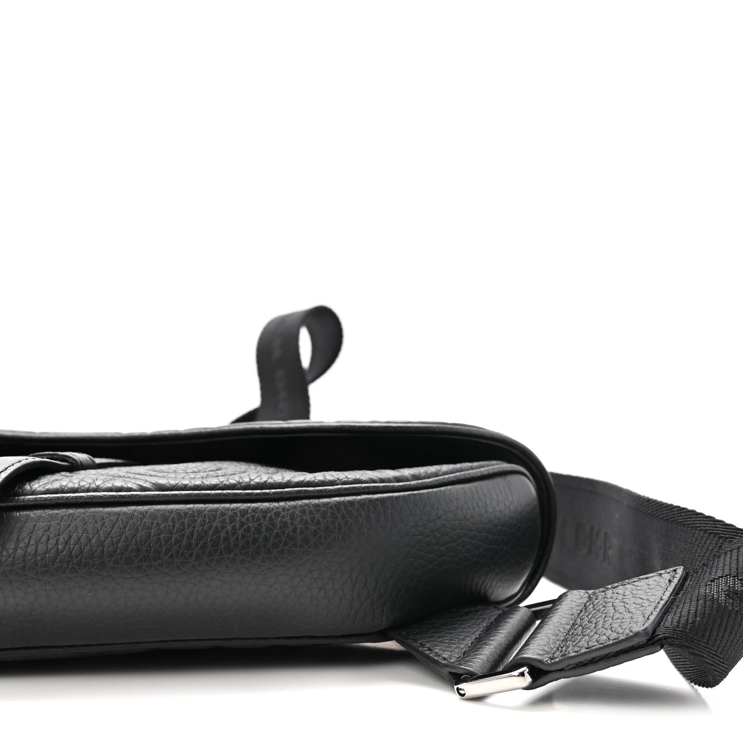 Christian Dior Grained Calfskin Embossed Dior Gravity Mens Saddle Bag Black 9 of 9