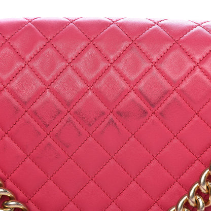 Chanel Lambskin Quilted Medium Boy Flap Dark Pink 12 of 13