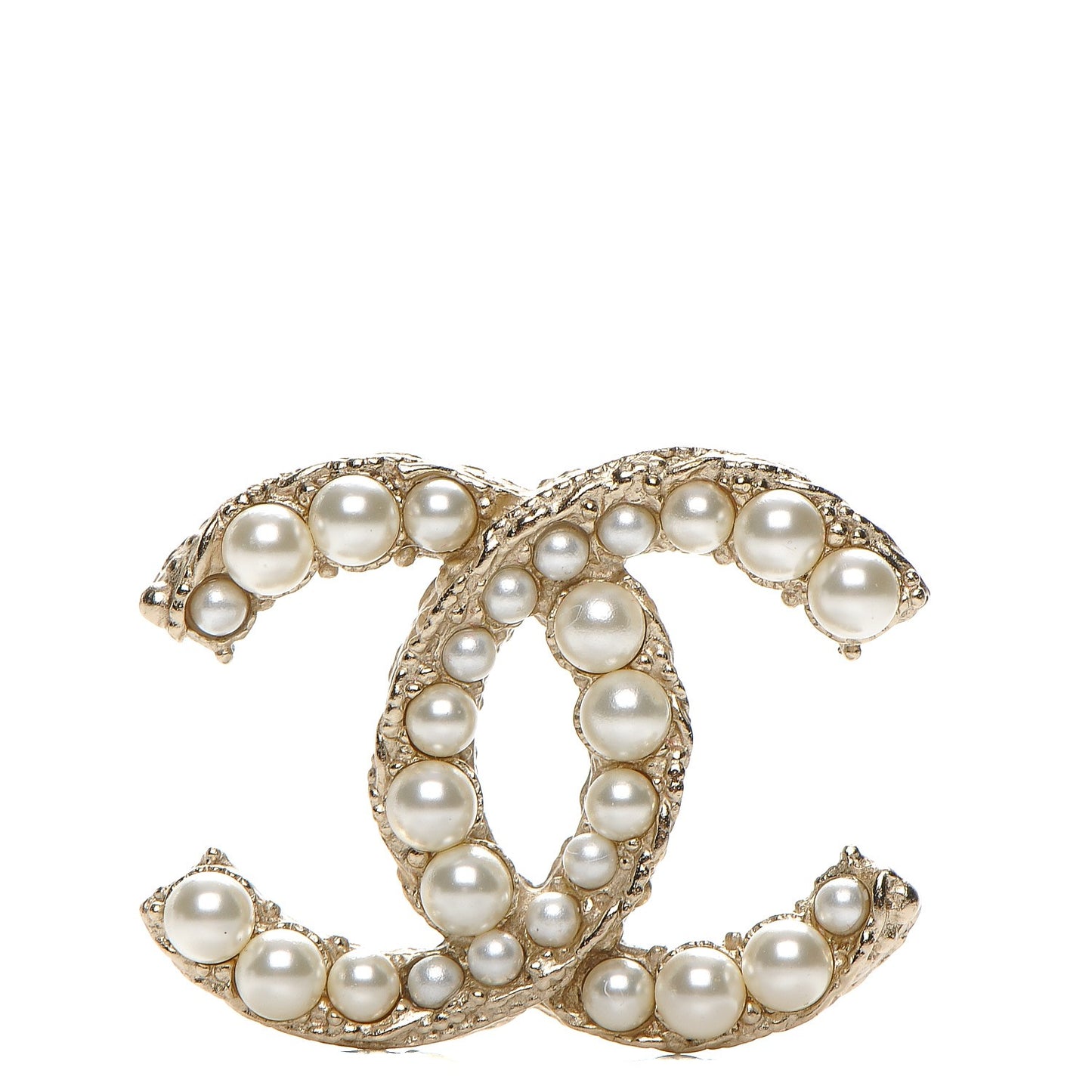 Pearl CC Brooch Light Gold