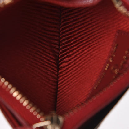 Chanel Caviar Quilted CC Zip Card Holder Burgundy 5 of 8