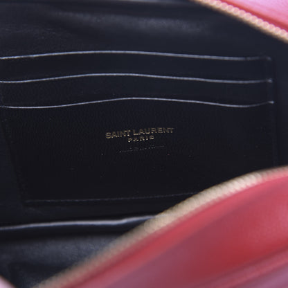 Saint Laurent Grain De Poudre Matelasse Monogram Mini Lou Camera Bag Eros Red 6 of 11
