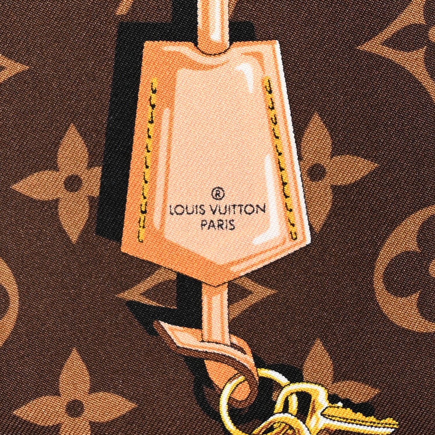 Louis Vuitton Silk Monogram Confidential Bandeau Brown 6 of 8