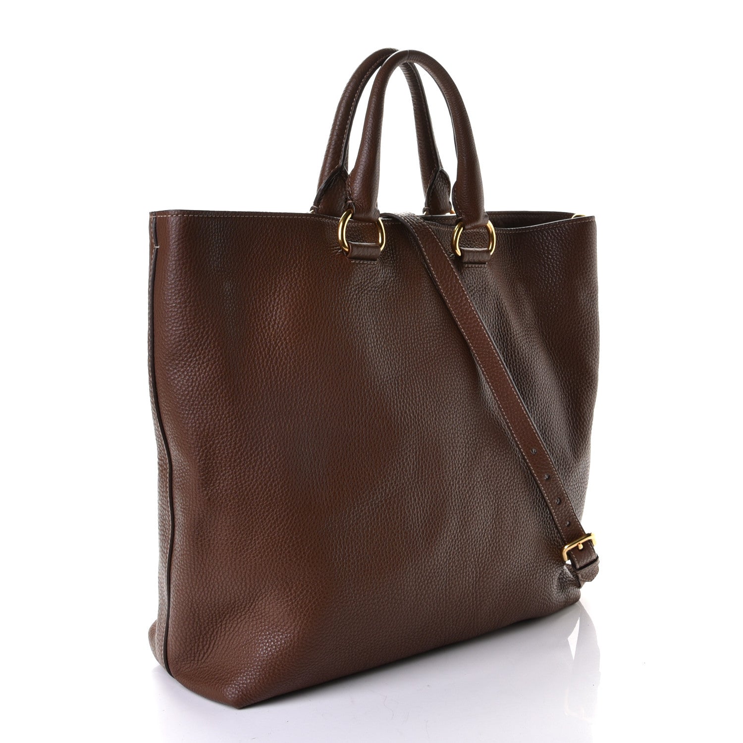 Prada Vitello Daino Tote Tabacco 2 of 5