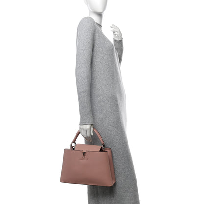 Louis Vuitton Taurillon Capucines PM Magnolia 2 of 13