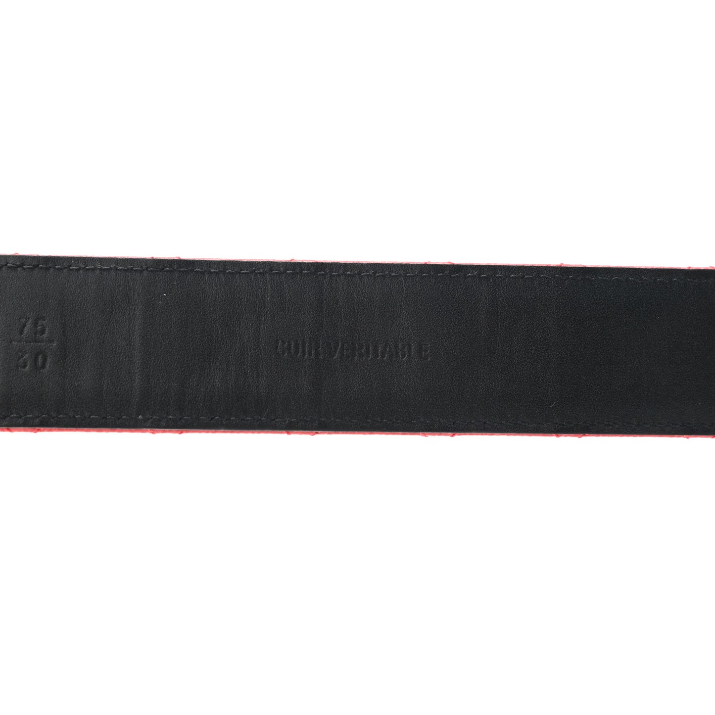 Caviar Quilted CC Chain Belt 75 30 Red
