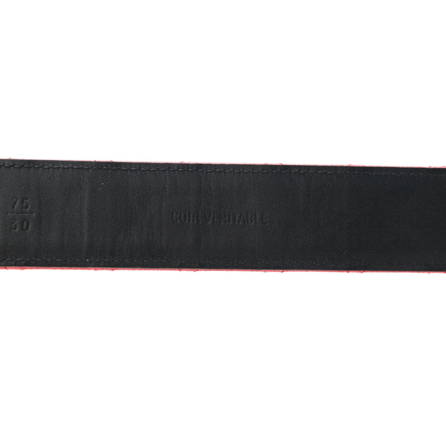 Chanel Caviar Quilted CC Chain Belt 75 30 Red 5 of 7