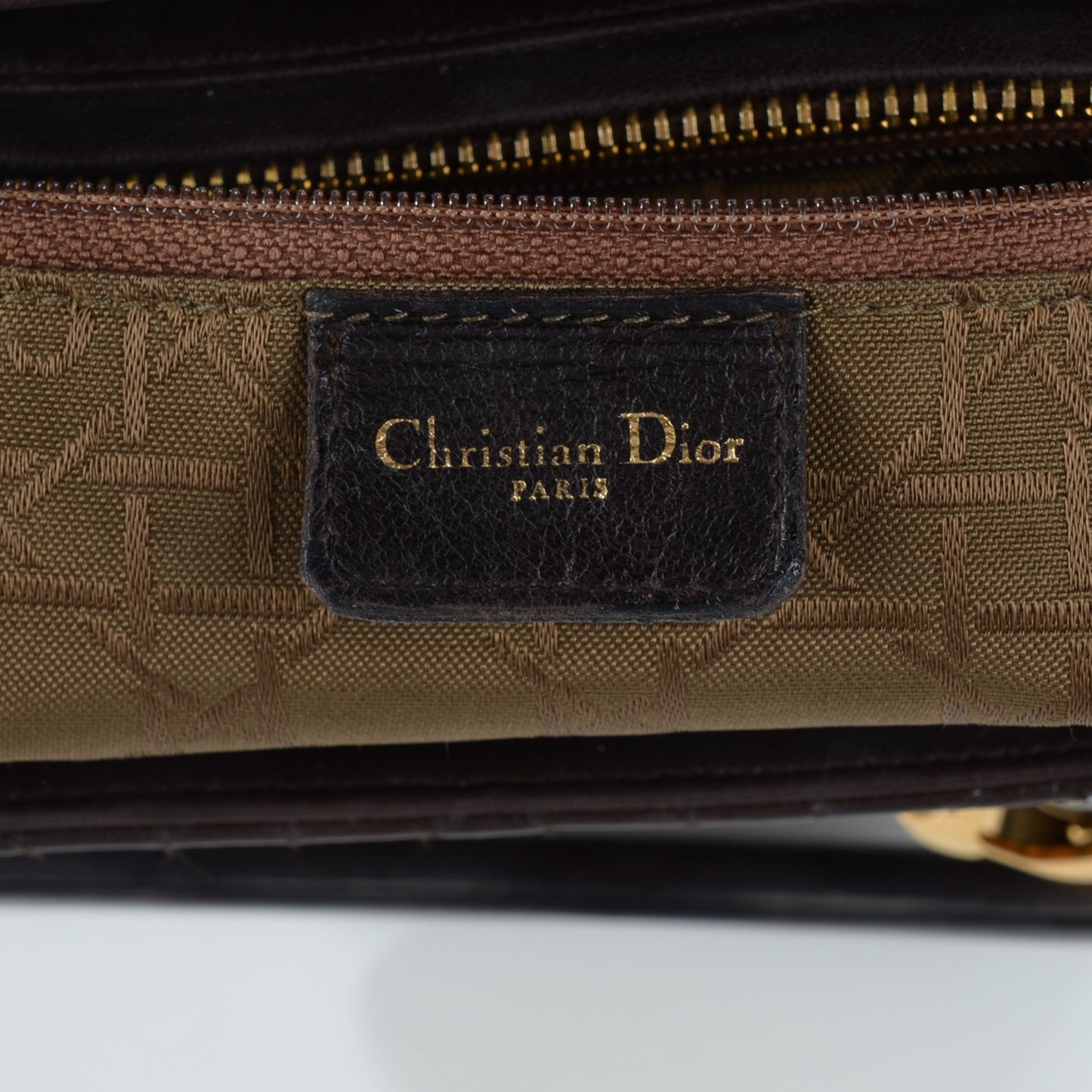 Lambskin Cannage Medium Lady Dior Dark Brown